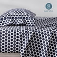 thumbnail image 3 of Bare Home Ultra-Soft Sheet Set - Premium 1800 Collection - Deep Pockets - 4-Pieces - Full, Pennytile - White/Midnight, 3 of 6