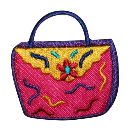 ID 8498 Wave Line Beach Bag Patch Purse Fashion Embroidered Iron On (Best Iron For Beach Waves)