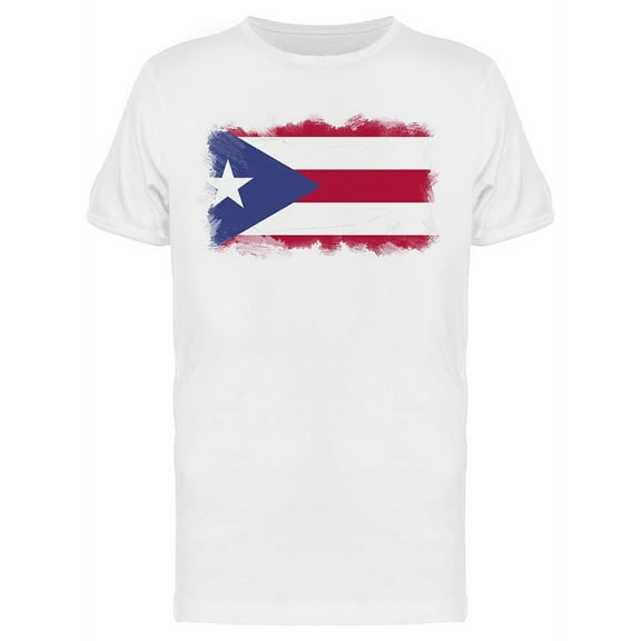 Puerto Rico Brush Stroke  T-Shirt Men -Image by Shutterstock, Male Small