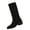 Black, variant on Willtoo Flexible Knit Boots for Women Mid Calf Block Heel Booties Stretch Breathable Fall Sock Boot for All-Day Comfort