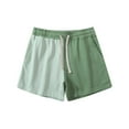 thumbnail image 3 of MELDVDIB Mens Summer Shorts Solid Color Sweat Shorts Elastic Waist Drawstring Comfy Workout Gym Running Shorts with Pockets Green 2XL, 3 of 3