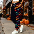thumbnail image 5 of Women Halloween Cute Ghost Print Jogger Pants JIANLAI Drawstring Elastic Waist Casual Sweatpants With Side Pockets, Loose Fit Fall Festival Loungewear Trousers, 5 of 8