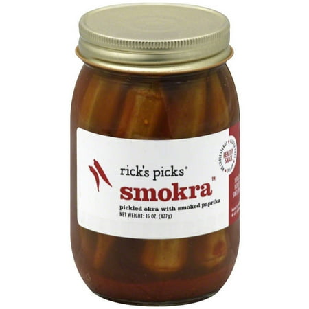 Ricks Picks Smokra Pickled Okra with Smoked Paprika, 15 oz ...