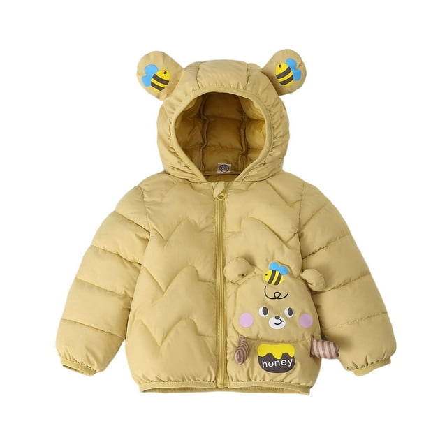 Winter Jackets for Girls, Lightweight Hooded Jacket for Infants and Young Children