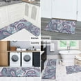 thumbnail image 5 of Purple and Teal Paisley and Floral Pattern Kitchen Rugs Sets Of 2,Anti Fatigue Kitchen Mat Rugs Non Slip Washable,Decorative Kitchen Floor Mats for Kitchen,Sink,Laundry,17"x30"+17"x47", 5 of 7