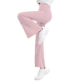 thumbnail image 6 of Besolor Flare Leggings for Kids Girls High Elastic Waisted Stretch Slim Comfy Girl Workout Yoga Pants(12-13 Years,Pink), 6 of 6