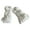 White, variant on Insulated Padded Leg Sleeves for Women Winter Warm Puffer Leg Warmers Letter Label Boot Cuffs Windproof Footless Socks