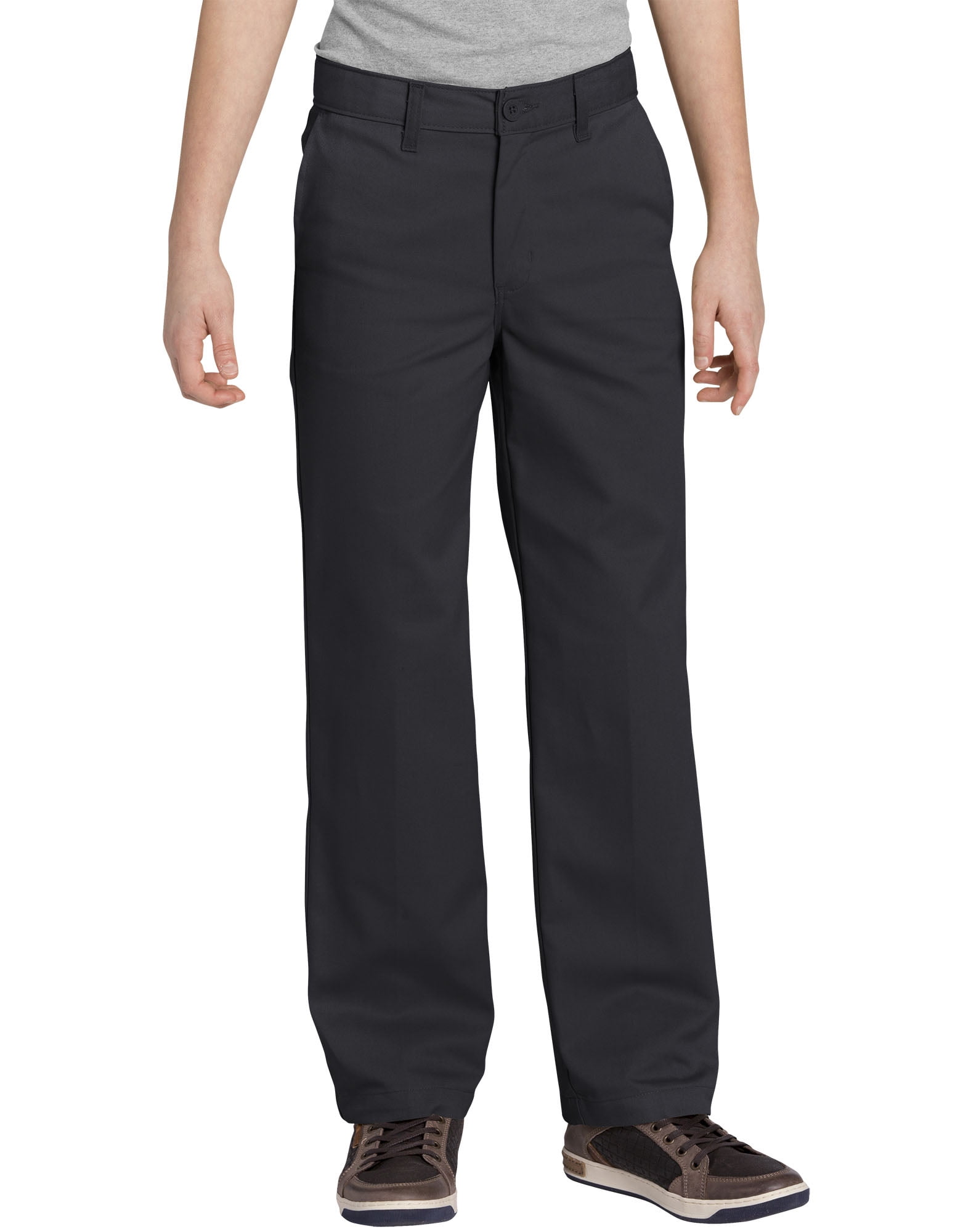 Dickies Boys' School Uniforms Husky Size FlexWaist Straight Leg Khaki
