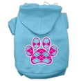 thumbnail image 6 of Pet Dog  Cat Hoodie Screen Printed, "Pink Argyle Paw", 6 of 9