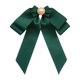 thumbnail image 3 of Broche de lazo preatado para mujer, elegante accesorio de ropa, pajarita de cuentas novedosa De color verde oscuro, 3 of 9
