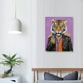 thumbnail image 3 of Nawypu  Tiger Wall Art Prints Tiger Printed on Purple Canvas Picture Wildlife Animal Paintings for Living Room Nursury Baby Shower Bedroom Home Decoration Poster, Cool Artwork Gift, 3 of 4