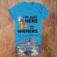 thumbnail image 2 of MEICHEN 4th of July Women's Independence Day I'm Just Here for The Flag Print Crew Neck T Shirt Summer 250th Anniversary Tops, 2 of 4