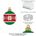 thumbnail image 5 of Big Dot of Happiness Hanging Ornaments - Outdoor Holiday and Christmas Hanging Porch & Tree Yard Decorations - 10 Pieces, 5 of 8