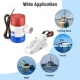 thumbnail image 4 of Yescom 1100GPH 12V Electric Bilge Sump Marine Submersible Water Pump with Float Switch for Fishing Boat Yacht Cruise Ship Pool, 4 of 10