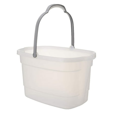 Casabella 4 Gallon Storage Bucket Caddy Bin w/ Handle for Cleaning, White