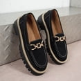 thumbnail image 6 of Womens Shoes,Casual Shoes Trendy Thick Sole Spring Summer Versatile Casual Shoes for Pants,Shoes for Women,Z05 Black,5.5, 6 of 8