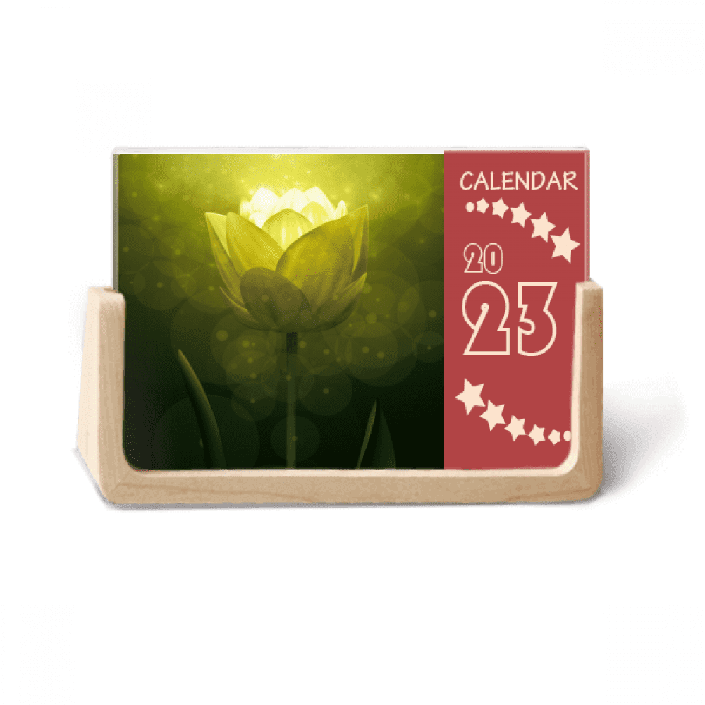 Tulip Greenery Flower Desk Calendar Desktop Decoration 2023