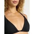 thumbnail image 5 of Time and Tru Women's and Women’s Plus Ottoman Rib Triangle Bikini Top, Sizes XS- 2X, 5 of 6