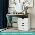 thumbnail image 4 of Patiojoy 5-Drawer Chest Mobile Lateral Filing Cabinet Floor Storage Organizer White, 4 of 6