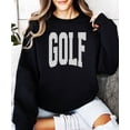 thumbnail image 3 of Golf Sweatshirt for Women Kids  Cute Preppy Golf Crewneck Pullover Black Sweatshirt Adult Small, 3 of 7