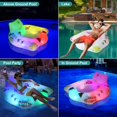 thumbnail image 2 of DeeprBlu Inflatable Pool Floats Chair with Color Changing Light,Solar Powered Water Float for Adults with 2 Cup Holders & 2 Armrests, Beach Float Pool Sofa, Pool Raft Lounge Floaties, 2 of 7