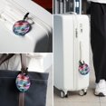 thumbnail image 6 of Dragonfly Set of 2pcs PU Leather Round Suitcase Tags with Privacy Cover and Name ID Tag - Ideal for Travel Luggage, Handbags, Backpacks, School Bags, 6 of 6