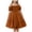 Test#33 Brown, variant on mgoYE Girls Yellow Dress Girls Summer Dresses Kids Off Shoulder Flutter Sleeve Swiss Dot Formal Party Smocked Dress(Red,7-8 Years)
