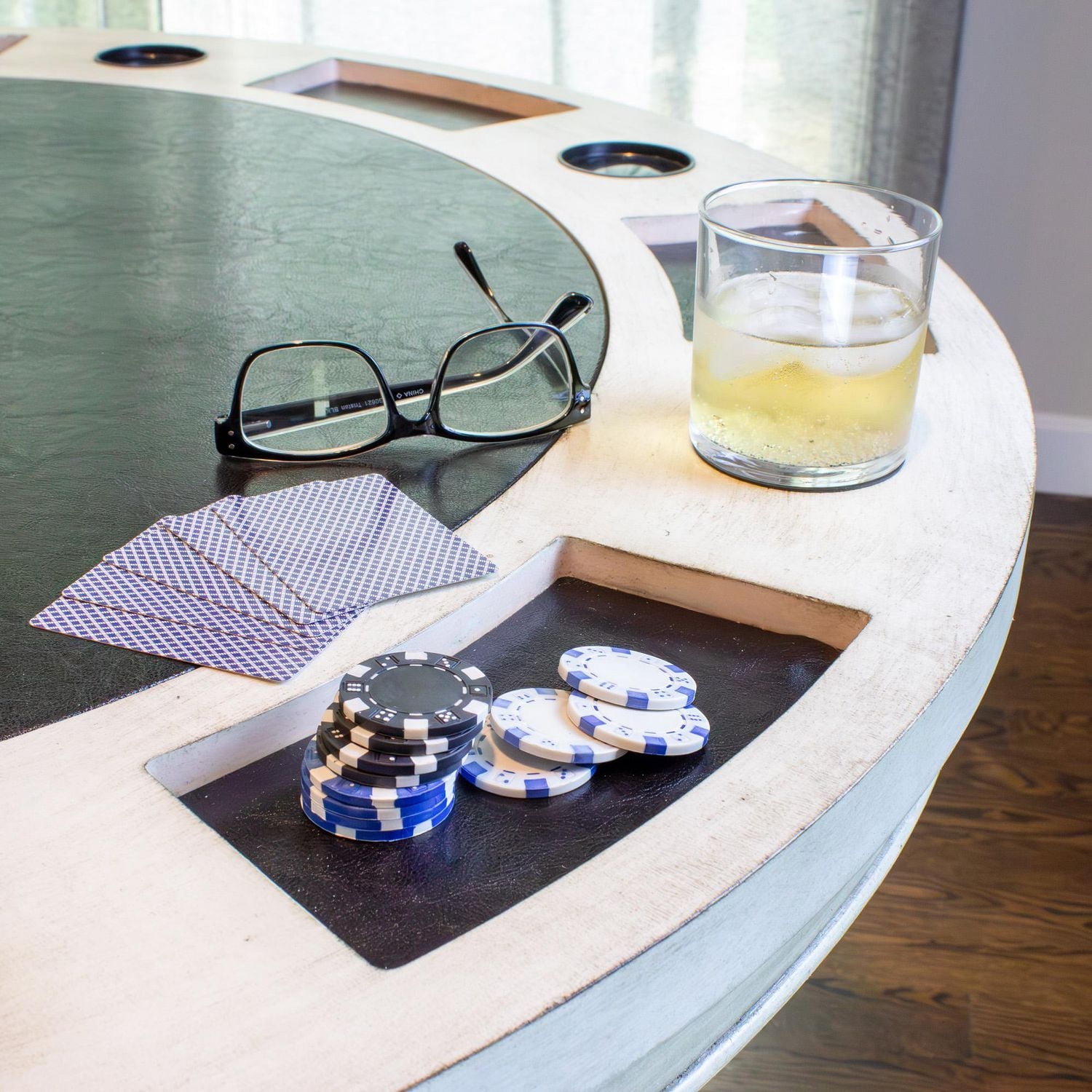 Montecito Dining and Poker Table Set with Four Chairs