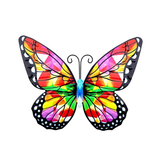 Escultura de Decoración de pared Sunnimix mariposa de metal 9.84 pulgadas Estilo B