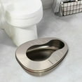 thumbnail image 1 of Orinal de acero inoxidable, cómodo, fácil de limpiar, versátil, cómoda junto a la cama, contenedor para orinar, orinal portátil para hombres y mujeres Sin tapa, 1 of 8