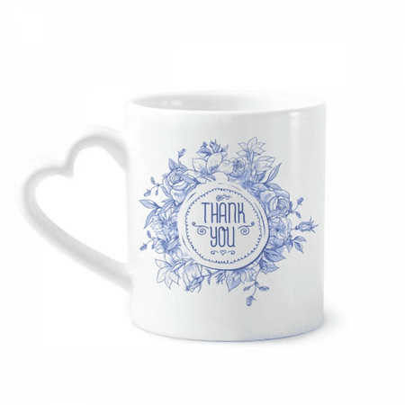 

Blue Flowers s Pattern Rose Mug Coffee Cerac Drinkware Glass Heart Cup