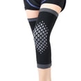 thumbnail image 5 of Warm Knee, Women Men Self-Heating Knee Pad, Brace Leg Knee, Wrap Stretchy Thermal Thick Knee, Self Heating Knee Sleeve Brace, Graphene Breathable Knee Pads, Warm Mugwort Knee Pads (Black-L), 5 of 5