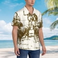 thumbnail image 3 of Yiaed Cattle Drive By Two Cowboys Print Hawaiian Shirt for Men Short Sleeve Button Down Shirts Beach Shirts for Men,X-Large, 3 of 7