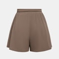 thumbnail image 7 of Matching Sets Women Clothing Summer Shorts Suit Ribbed Crew Neck Vacation Outfits,Coffee,M, 7 of 7