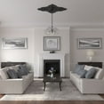 thumbnail image 5 of 67 1/4"W x 43 3/8"H x 4"ID x 2"P Melchor Diamond Ceiling Medallion (Fits Canopies up to 4"), Hand-Painted Jet Black, 5 of 5