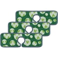 thumbnail image 2 of 4Pcs SKYSONIC Faucet Absorbent MatClovers with Circles Washable Counter Drying Pads Behind Faucet, 2 of 7