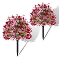 thumbnail image 3 of Violet Ball Shrubs Outdoor Courtyard Decorative Trees Plastic Fake Plant For Garden Patio Home, 3 of 7