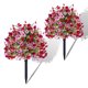 thumbnail image 4 of Arbustos artificiales de bolas violetas para jardín y patio exterior, arbusto de flores artificiales resistentes a los rayos UV con estacas para el jardín, patio, pasillo y decoración de balcón, 4 of 7