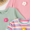 thumbnail image 5 of HCNTES Toddler Girls Long Sleeve T-Shirts 3 Pack Fashion Girls Graphic Tees Shirts Kids Fall Winter Tops Crewneck Basic Tees for 2t 3t 4t 5t 6t 7t Kids Long Sleeve Tops, 5 of 5