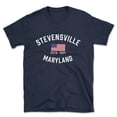 thumbnail image 1 of Stevensville Maryland Patriot Men's Cotton T-Shirt, 1 of 1