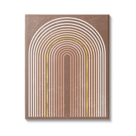 Stupell Industries Abstract Rainbow Stripes Arch Graphic Art Gallery Wrapped Canvas Print Wall Art, Design by Caroline Alfreds