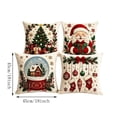 thumbnail image 2 of 2026 Christmas Indoor Home Decor 4 Pack Christmas Decorative Throw Pillow Covers Stereo Embossed Holiday Cushion Slipcovers Pillow Cases With Hidden Zipper For Sofa, 2 of 7