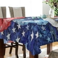 thumbnail image 2 of DEIARA American Flag Flowers Square Tablecloth 60×120in Polyester Fabric Tablecloth Washable Dust Resistant Wrinkle Resistant, 2 of 9