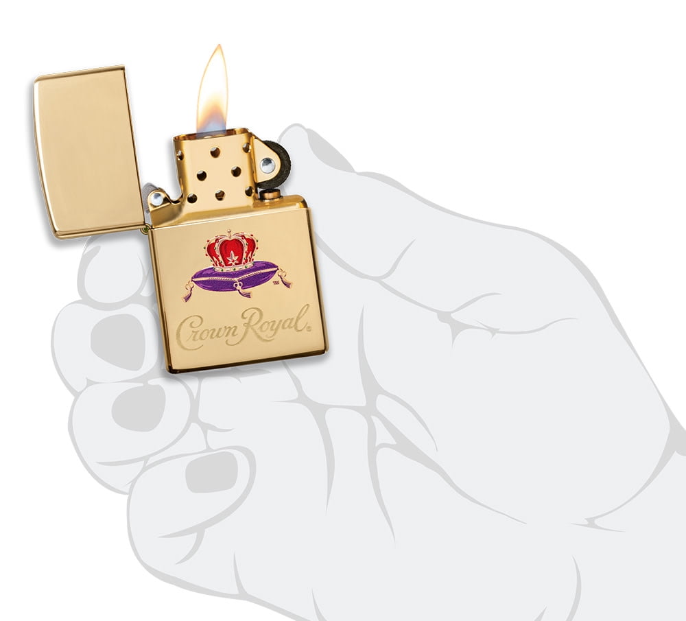 Zippo Crown Royal High Polish Brass Pocket Lighter