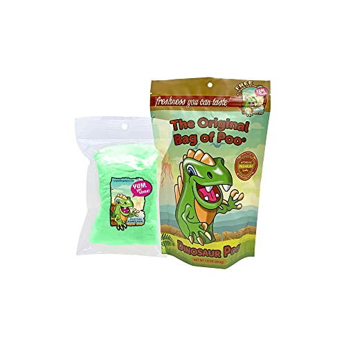 The Original Bag of Poo, Dinosaur Poop (Green Cotton Candy), for
