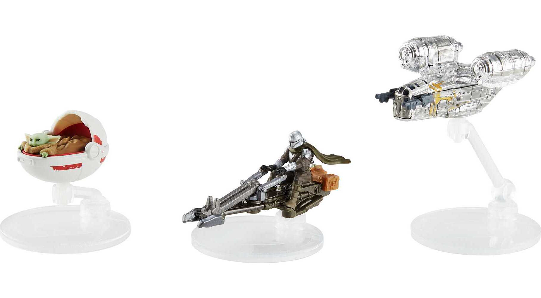 Hot Wheels Star Wars Starships 3-Pack Inspired by The Mandalorian, Set of 3 Die-Cast Ships - image 2 of 4