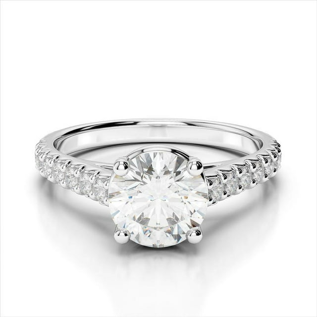 2.28 Ct Stunning Round Cut Diamond Bridal Rings Solid 950 Platinum