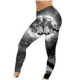 thumbnail image 4 of VBTAPA Womens Halloween Holiday Leggings Novelty 3D Printed High Waist Yoga Running Pants 4 Way Stretch Casual Workout Tights Buttery Soft Milk Silk Legging Novelty Gifts of Today Dark Gray S, 4 of 7