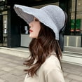 thumbnail image 5 of Travelwant Sun Visor Hats Summer Wide Brim Clip on Beach Adjustable Large Brim Cap Golf Hat for Women, 5 of 7