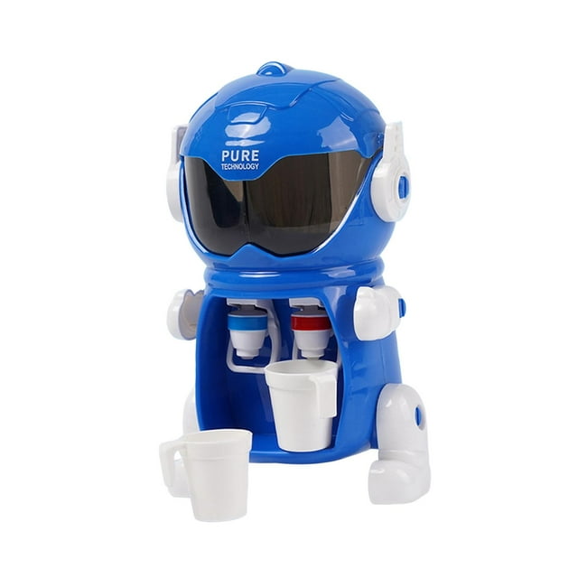 Mini dispensador de agua Hugo Juguete Decoración de escritorio Robot Azul